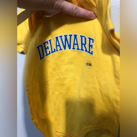 University of Delaware Bright Yellow 12M Gender Neutral One piece - BRAND NEW!! - Picture 6 of 6
